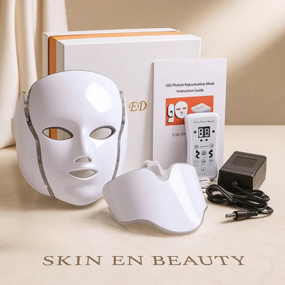 7-Color LED Facial Mask – Photon Light Therapy Face & Neck Skincare Device